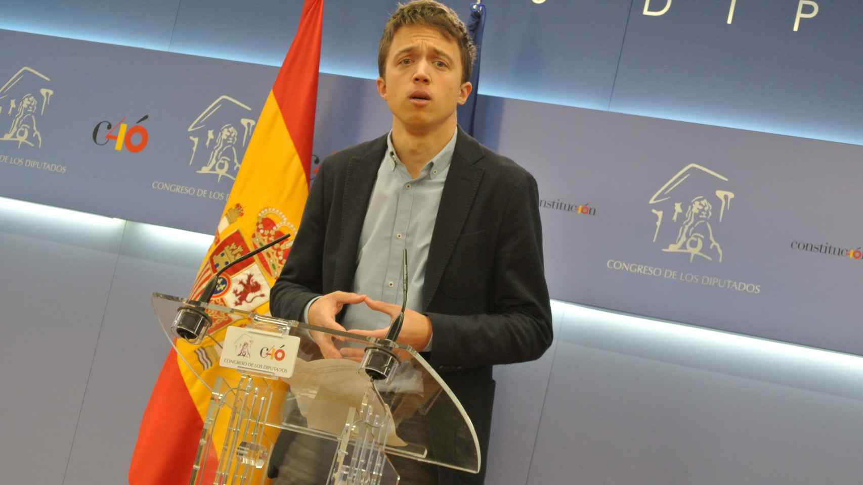 Íñigo errejón comparece ante la prensa tras la renuncia a su acta de diputado.