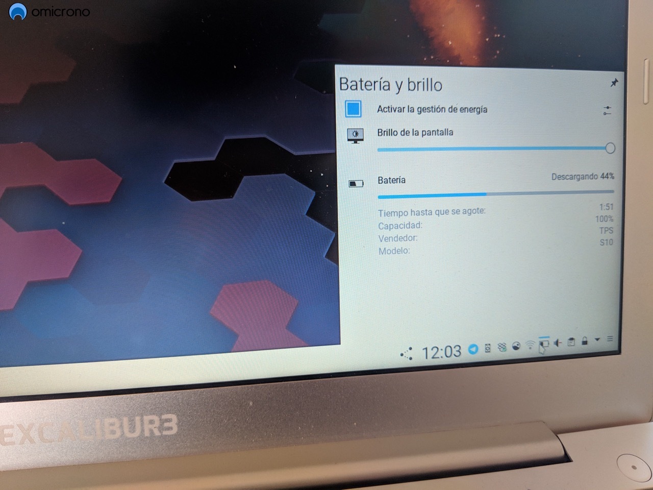 slmibook excalibur batería
