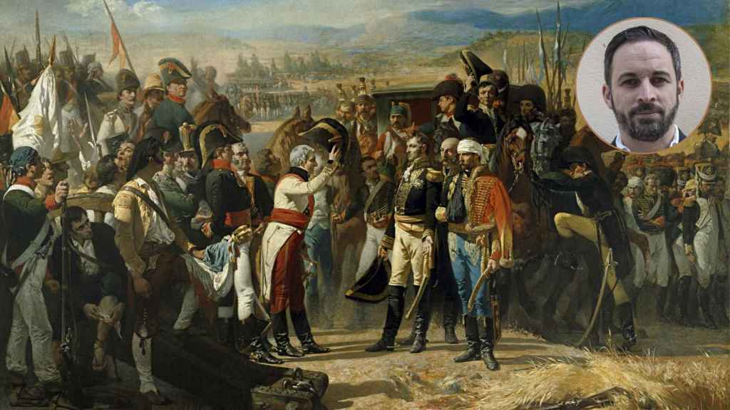'La rendición de Bailén (de la tradición y de la historia)', un cuadro de José Casado; y Santiago Abascal
