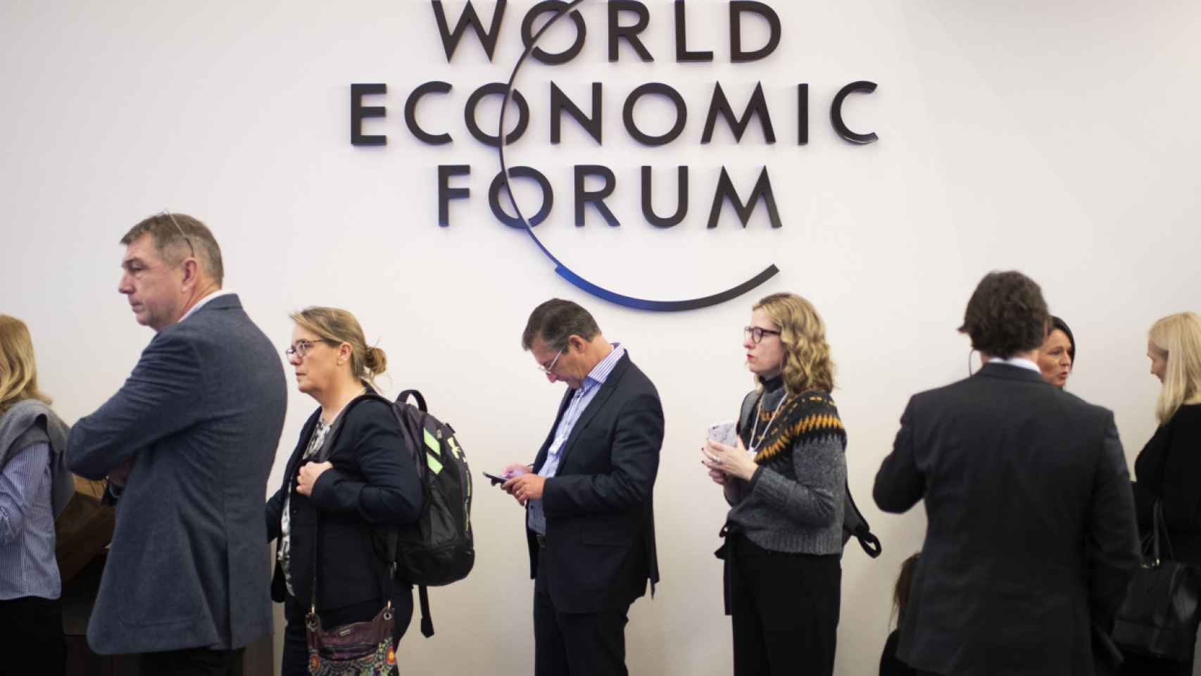 Asistentes al Foro de Davos.