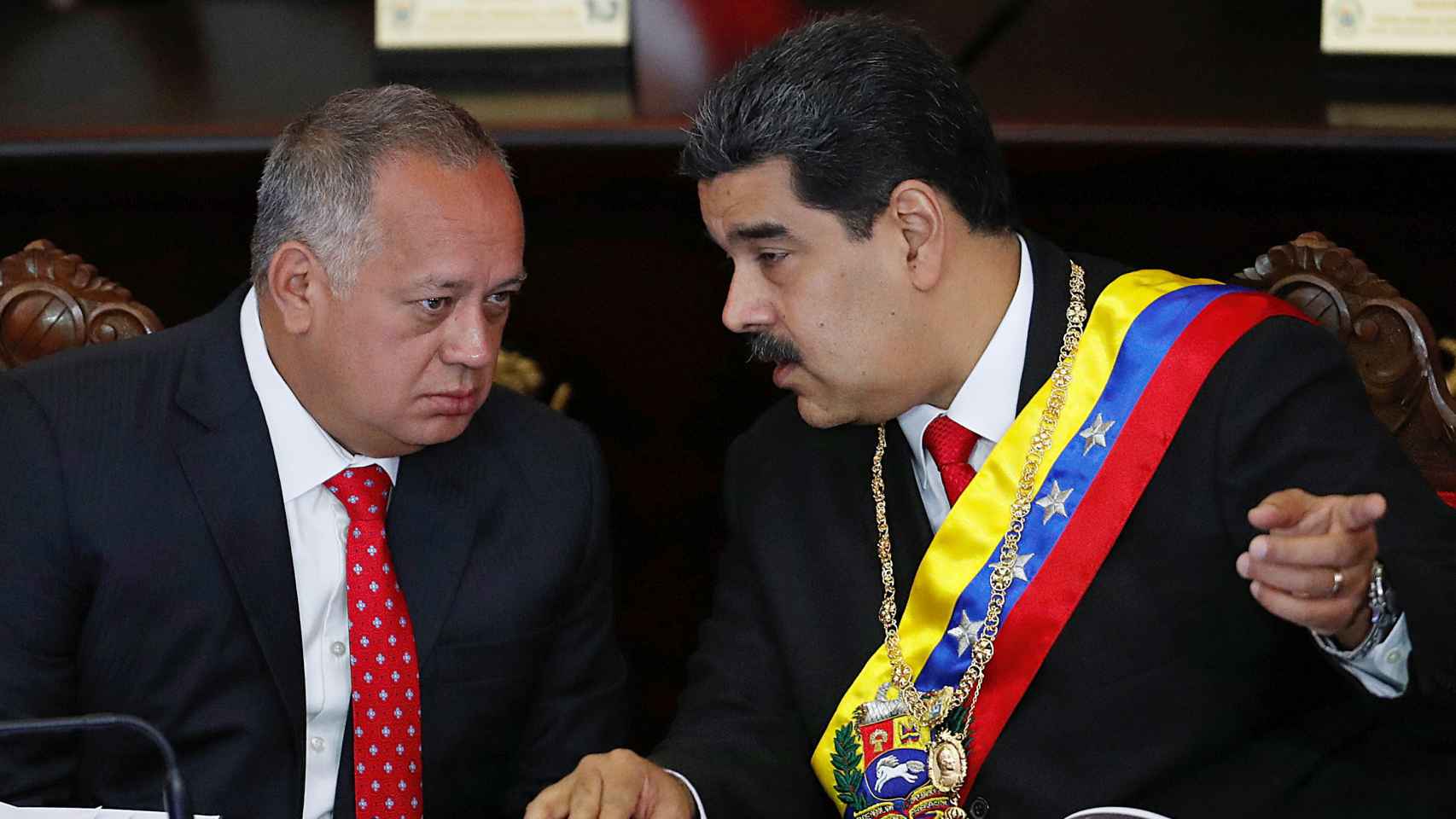 Nicolás Maduro y Diosdado Cabello en la apertura del Año Judicial en Venezuela.