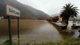 Una inundación en Santianes.