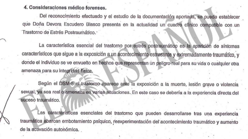 Otro extracto del informe forense.