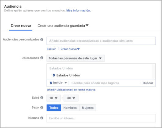 facebook marketing audiencia