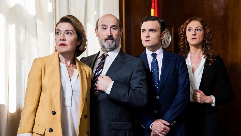 María Pujalte, Javier Cámara, Adam Jezierski y Nuria Mencía.
