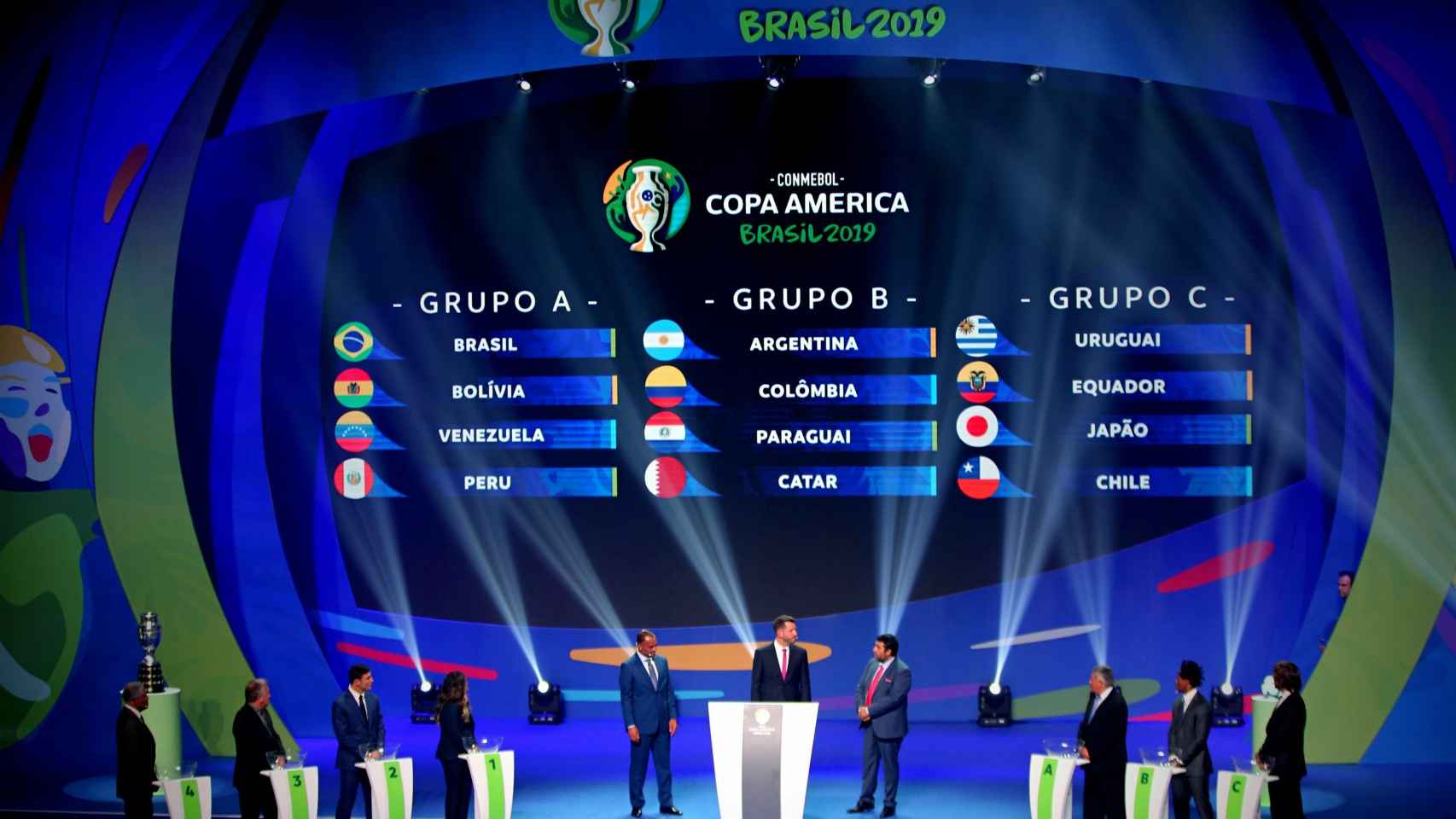 Así quedan definidos los grupos de la Copa América de Brasil 2019