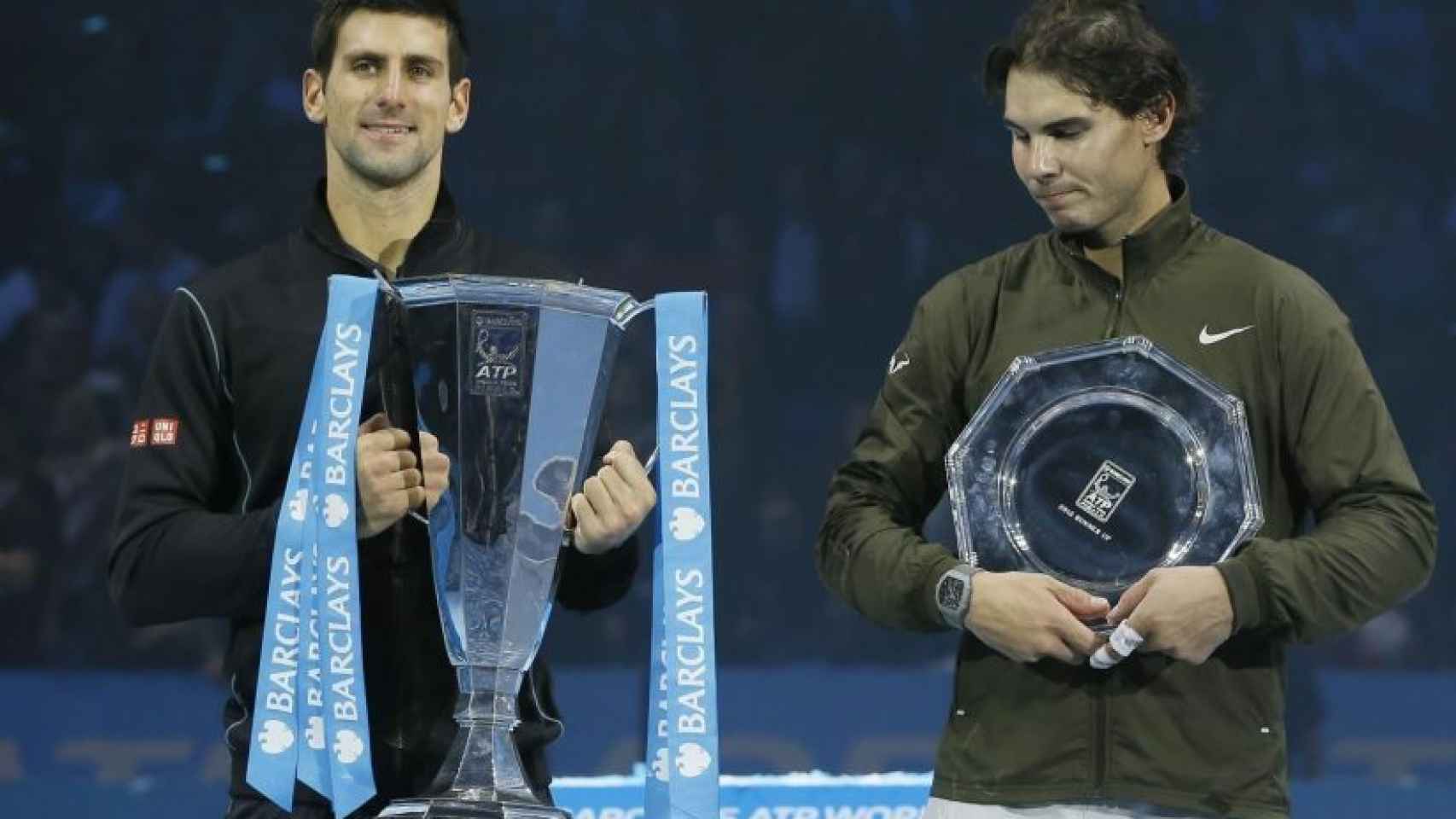 Djokovic y Nadal en el ATP Finals de 2013. Foto: novakdjokovic.com