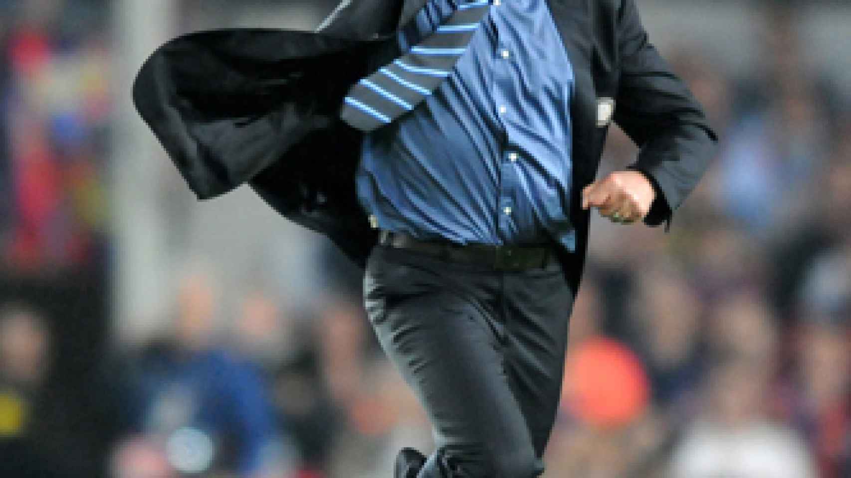 José Mourinho celebrando con el Inter de Milán. Foto: inter.it