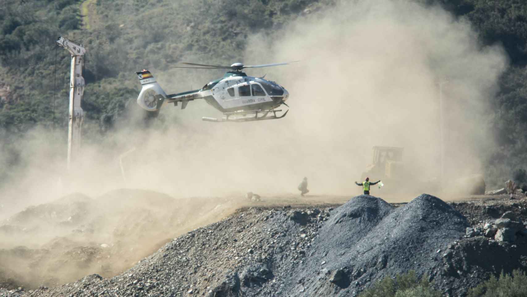 Helicóptero de la Guardia Civil encargado de trasladar a Julen