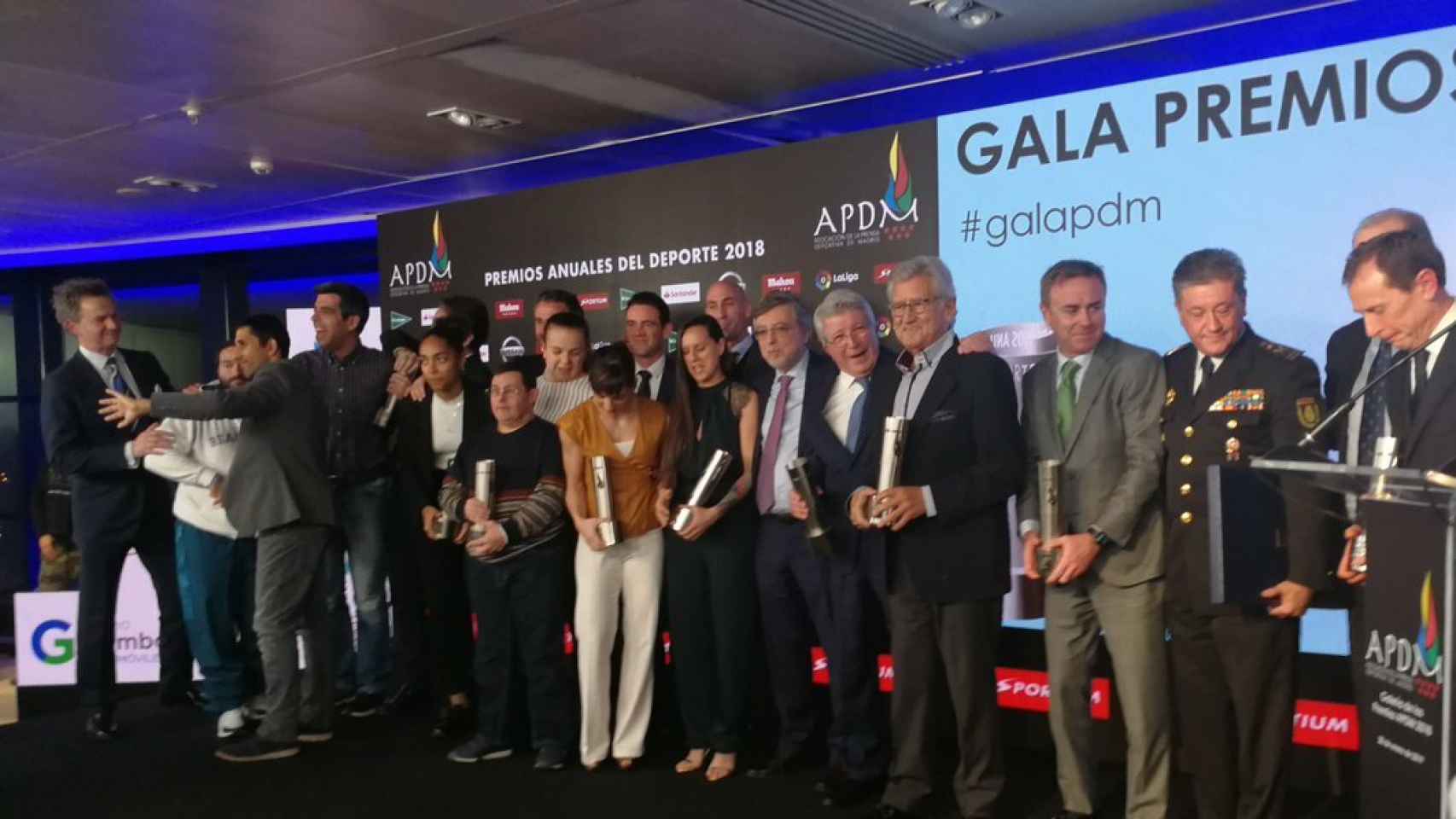 Gala 2018 de la Asociación de Prensa Deportiva de Madrid. Foto: Twitter (@apdmgala2018)