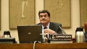 El presidente de la Autoridad Independiente de Responsabilidad Fiscal, José Luis Escrivá, este martes en el Congreso.