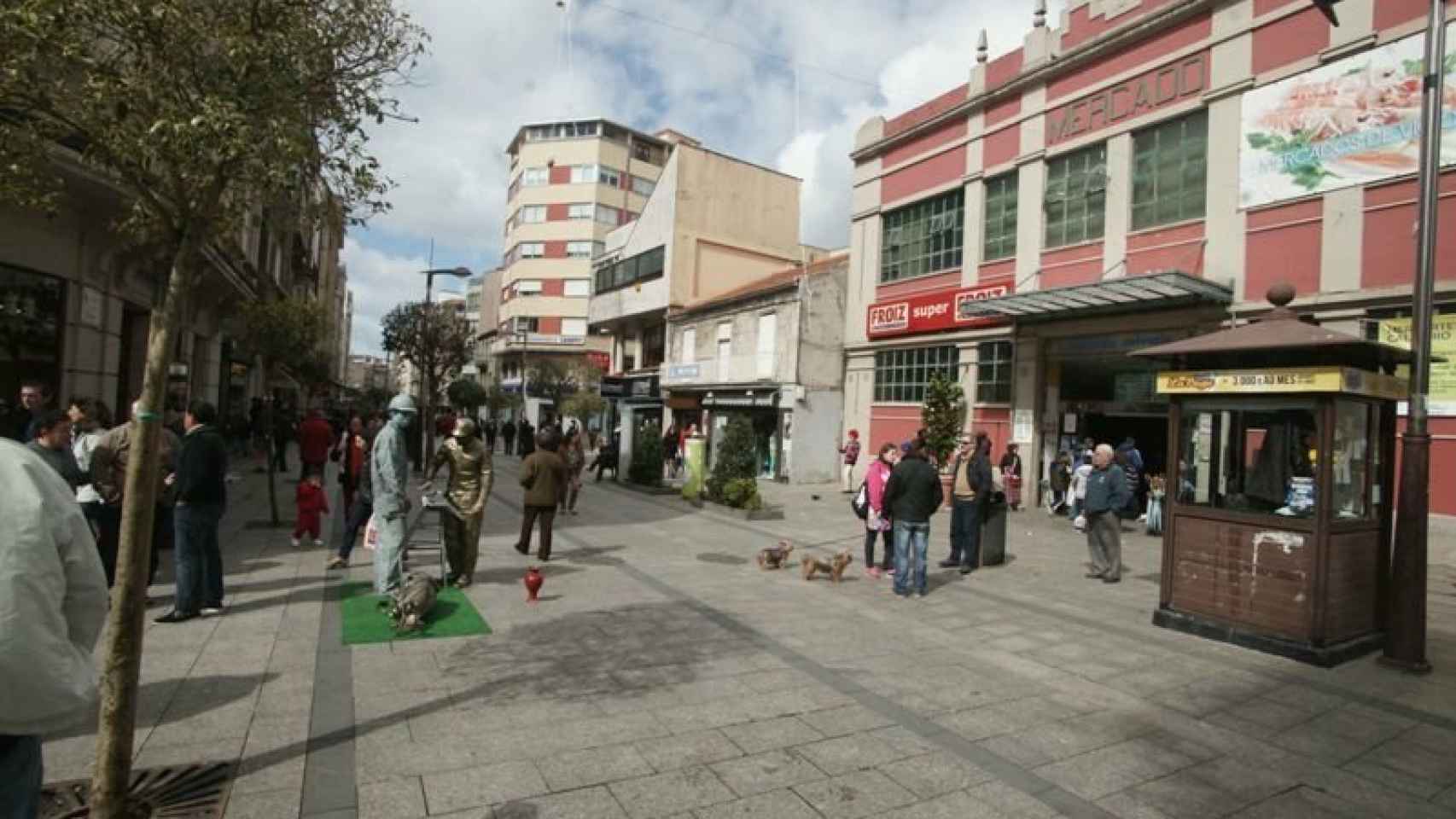 Una calle de O Calvario, un barrio de Vigo.