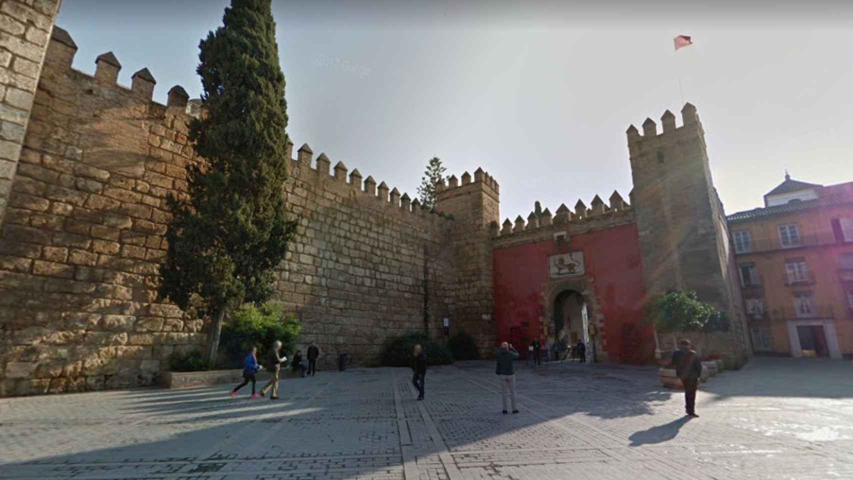 Puerta del León del Alcázar de Sevilla, donde tuvieron lugar los hechos.