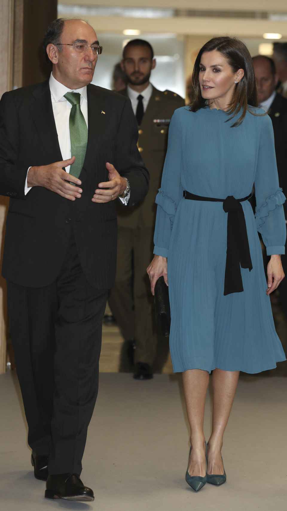 La reina Letizia junto al consejero delegado José Ignacio Galán