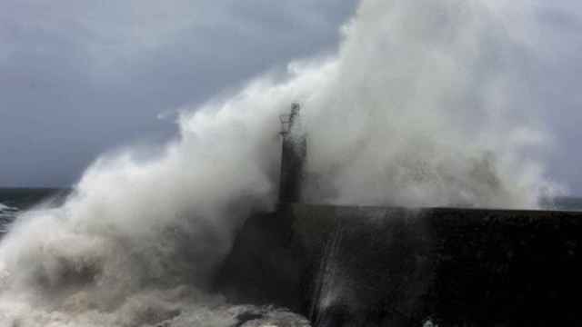 El temporal de enero de 2019 en el mar en Asturias.