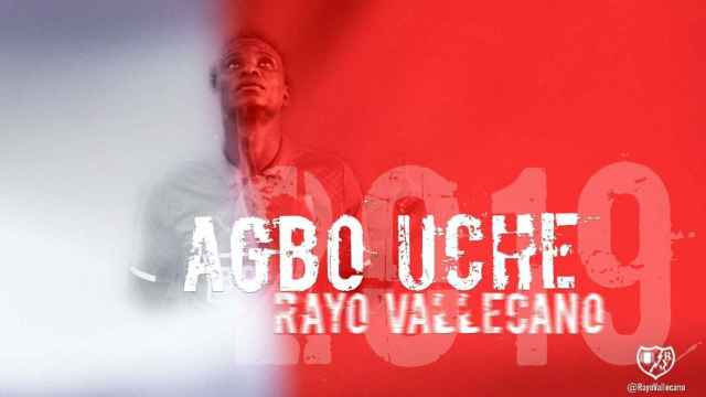 El Rayo Vallecano consigue la cesión de Agbo Uche procedente del Standard de Lieja
