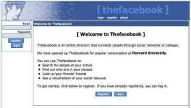 Apariencia de The Facebook en 2004