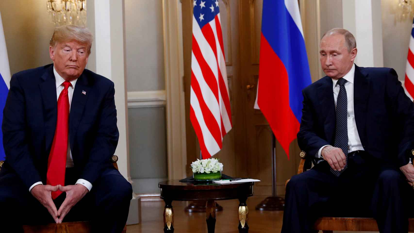 Donald Trump y Vladimir Putin en la cumbre entre EEUU y Rusia de Helsinki, en julio de 2018.