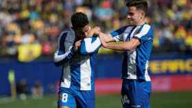 Rosales celebra su gol contra el Villarreal