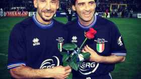 Luca Vialli y Roberto Mancini. Foto: Instagram (@lucavialli)