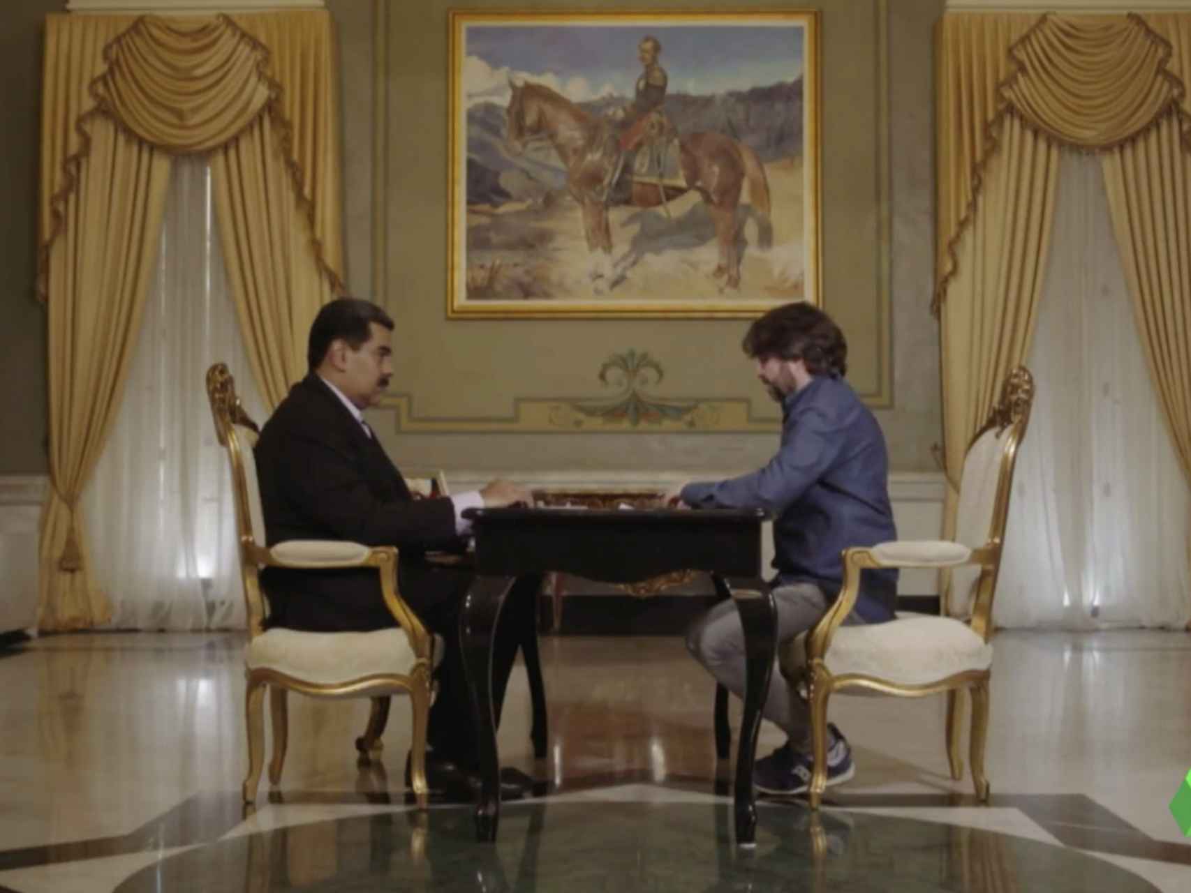 Un momento de la entrevista de Jordi Évole a Nicolás Maduro.