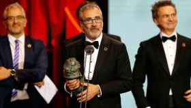 Javier Fesser con el Goya a la Mejor película.