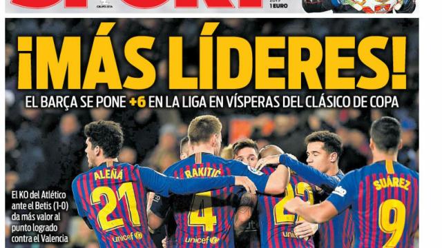 La portada del diario SPORT (04/02/2019)