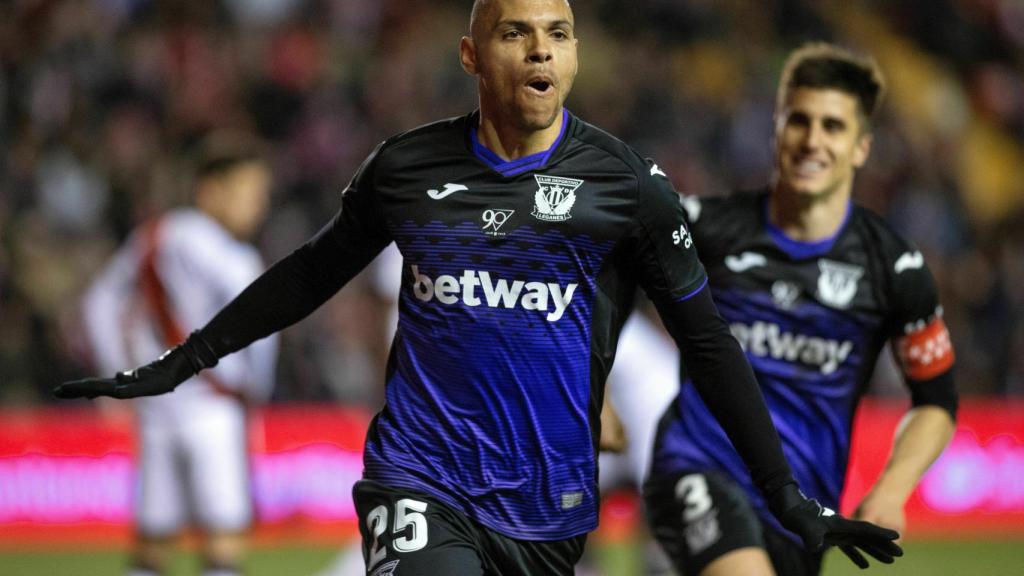 Braithwaite celebra su gol en el Rayo Vallecano - Leganés de La Liga