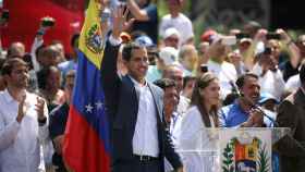 Juan Guaidó en una de las manifestaciones de Venezuela.