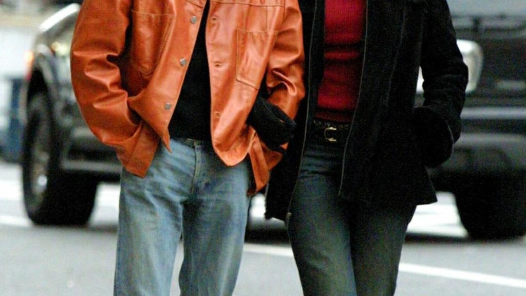 Marc Anthony y Dayanara Torres por las calles de Nueva York en el año 2002.