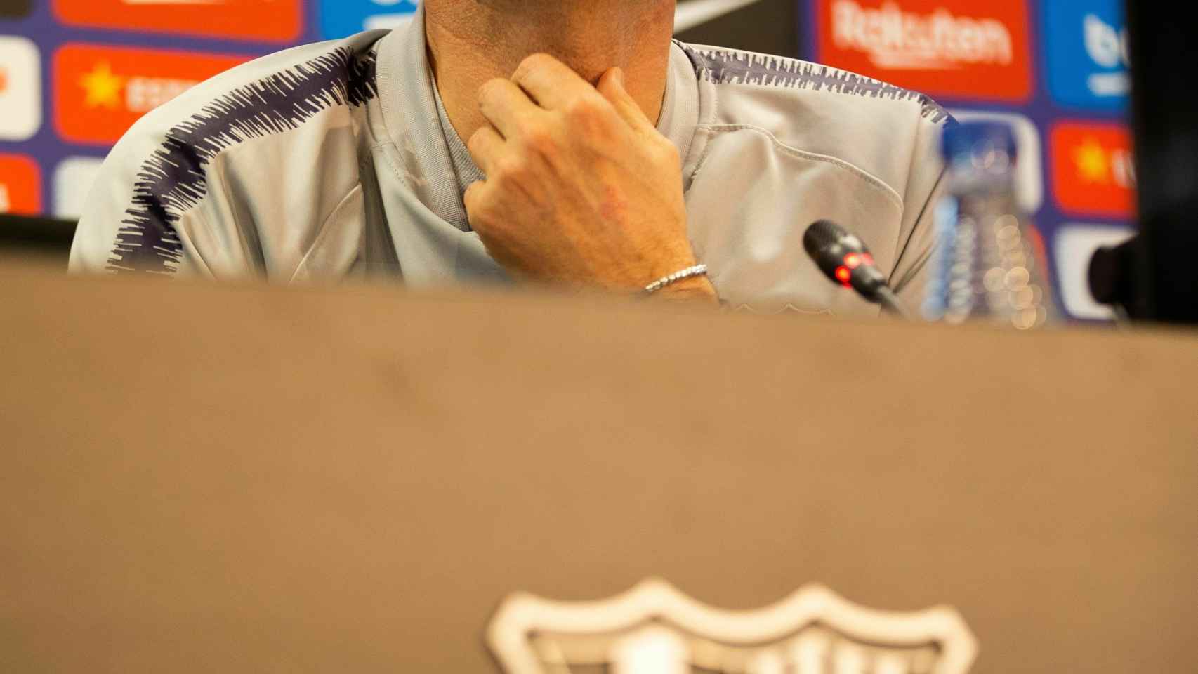 Valverde, durante la rueda de prensa