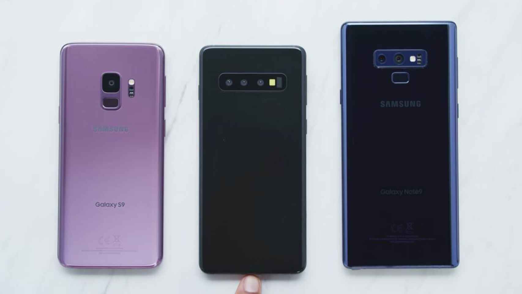 Así son los Samsung Galaxy S10: en vídeo y comparados con S9 y Note 9