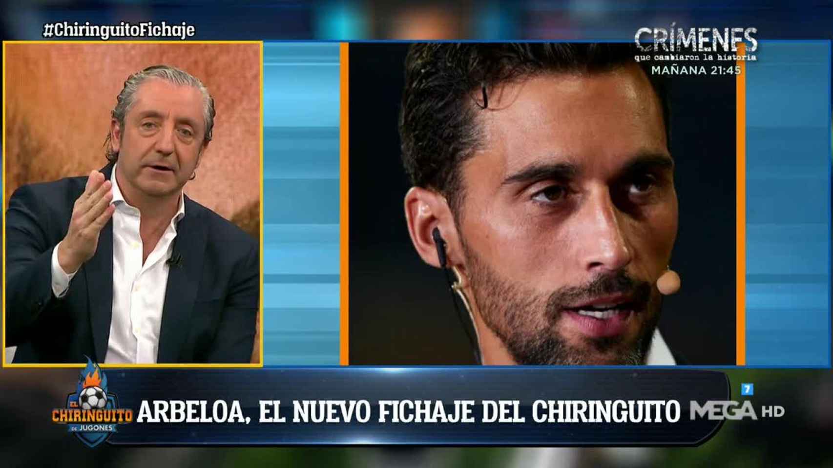 Arbeloa ficha por El Chiringuito y se incorpora al equipo de Pedrerol. Foto: Twitter (@elchiringuitotv)