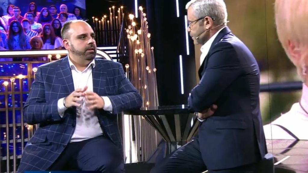 El empresario durante la entrevista de Jorge Javier.