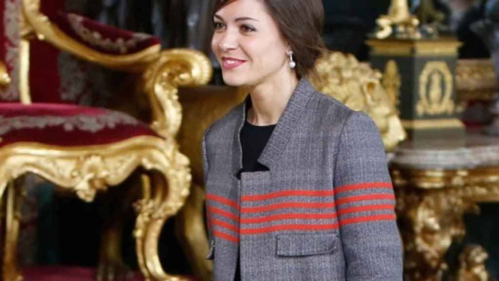 Eva Fernández en el Palacio Real el Día de la Hispanidad del año 2015.