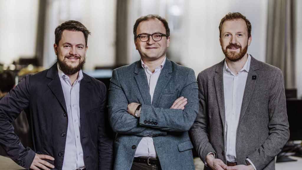 Michael Stephan, Tamaz Georgadze y Frank Freundcluckas, fundadores de Raisin.