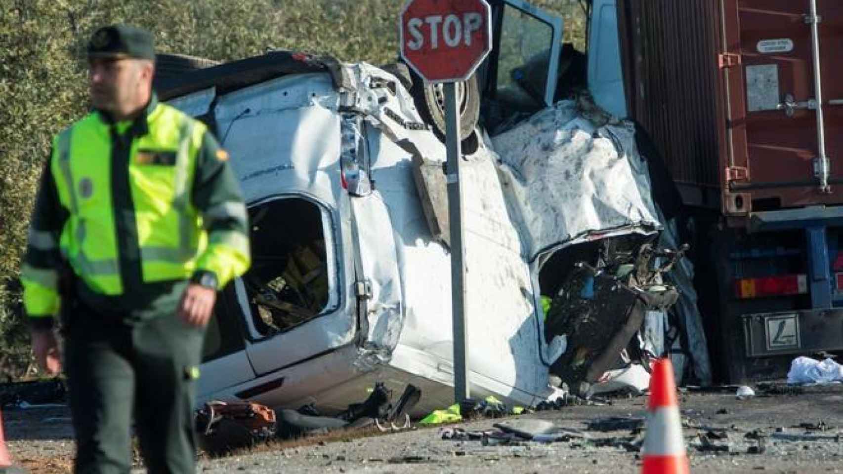 Estado en el que quedaron ambos vehículos tras el accidente.