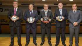 Los representantes de la Asociación de la Liga Profesional Española