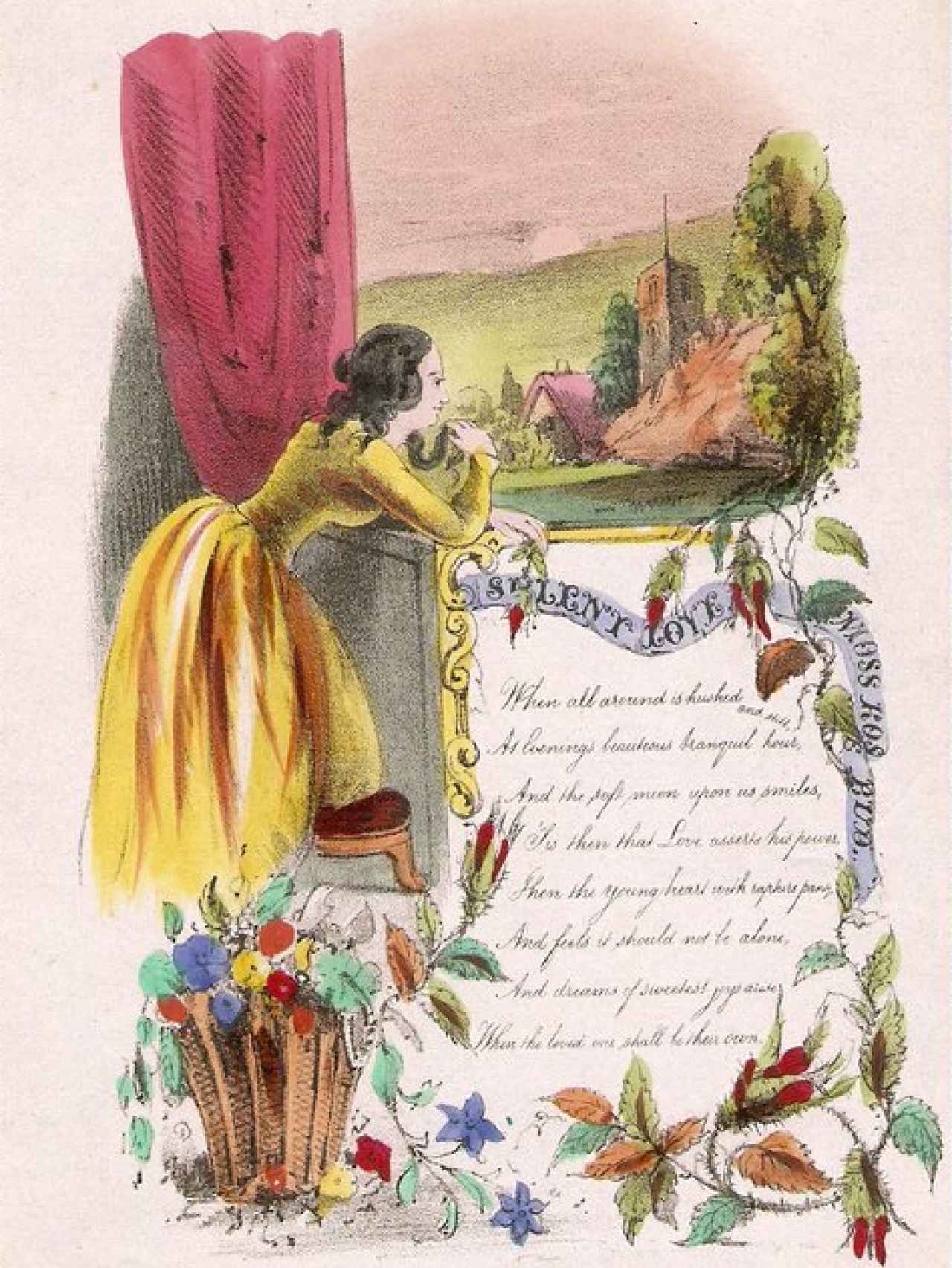 Tarjeta de San Valentín del año 1850