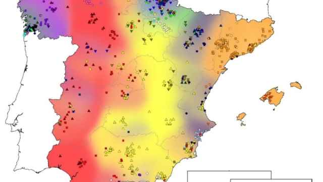 Mapa de los movimientos migratorios en España.