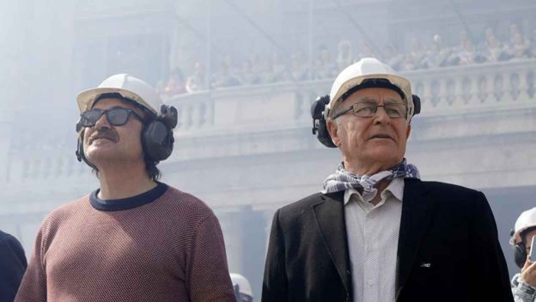 Grezzi, a la izquierda, junto al alcalde de Valencia, Joan Ribó.