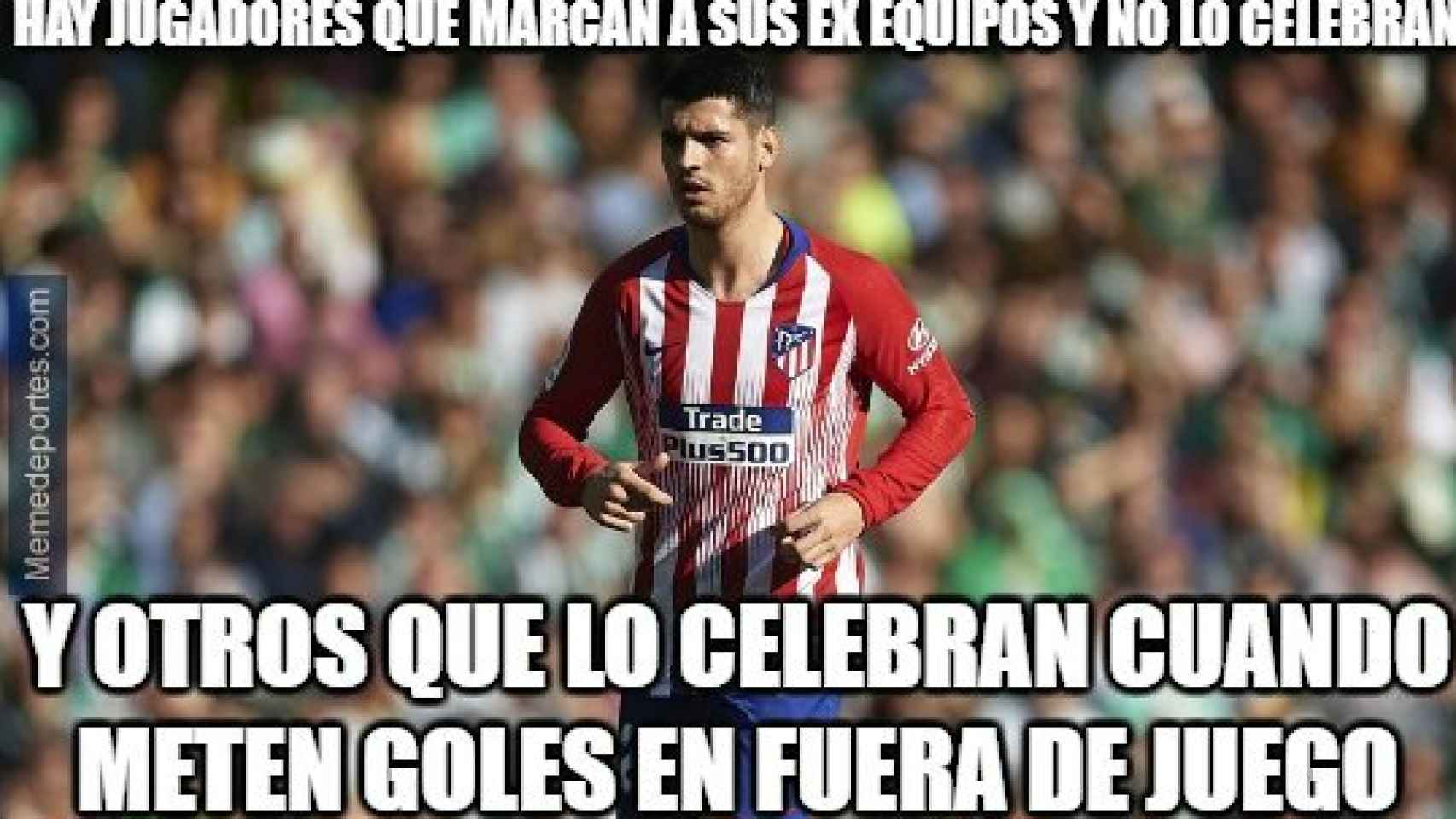 Meme del fuera de juego de Álvaro Morata.