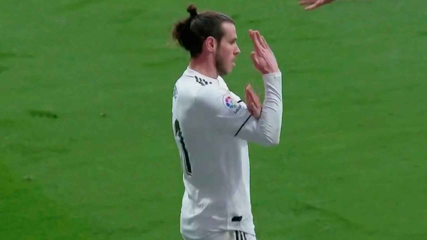 El gesto de Gareth Bale durante la celebración