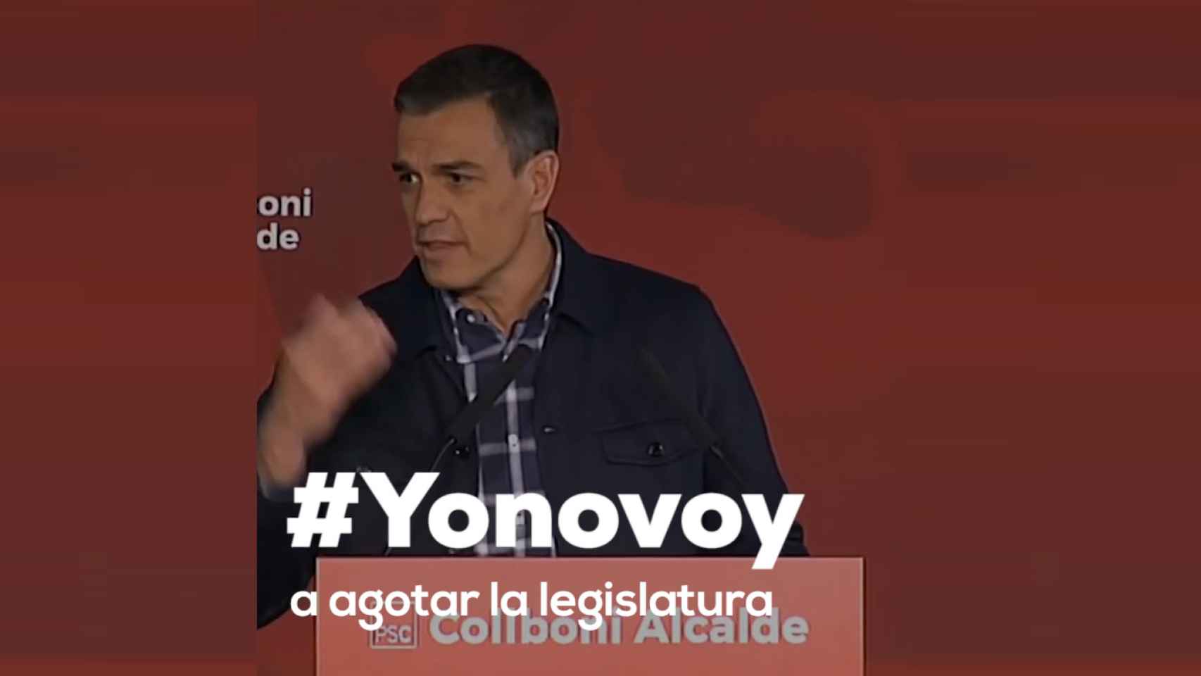 Captura del vídeo contra Pedro Sánchez.
