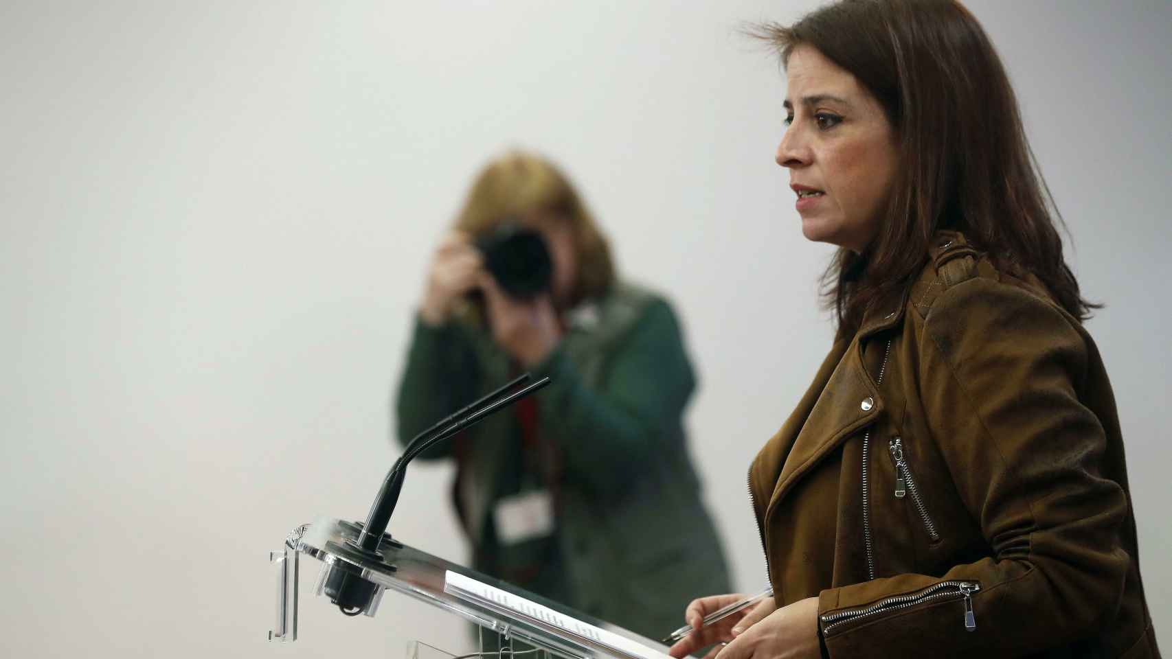 Adriana Lastra, portavoz del PSOE  en el Congreso.