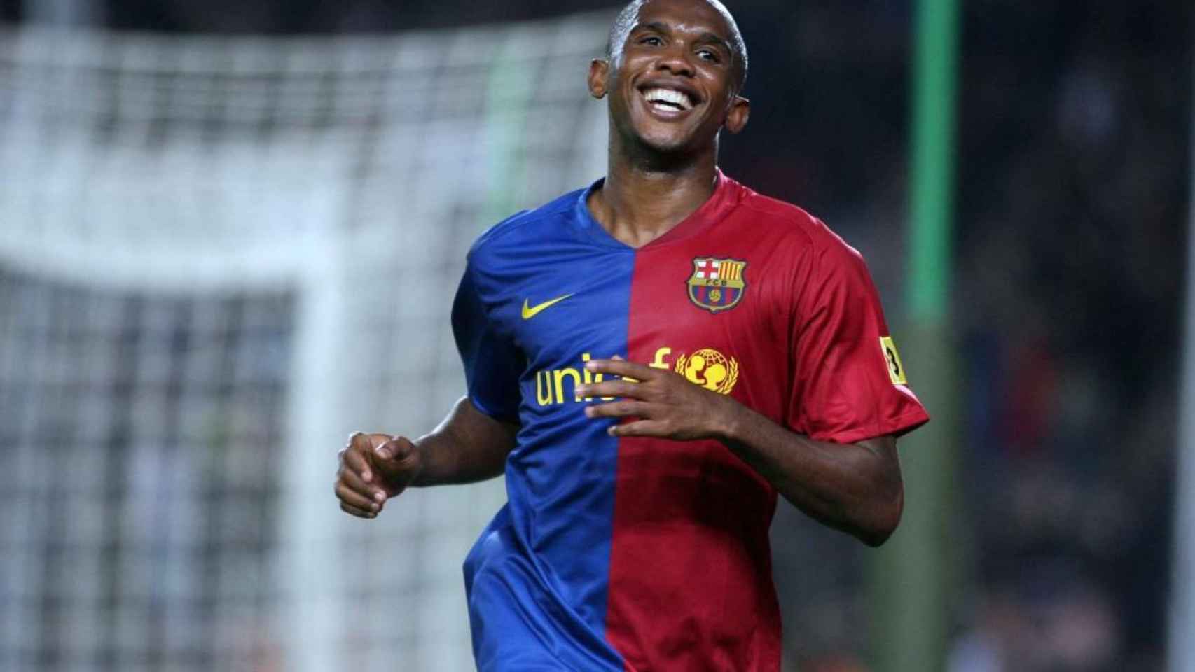 El camerunés Samuel Eto'o, durante un partido del Barcelona. Foto: fcbarcelona.es
