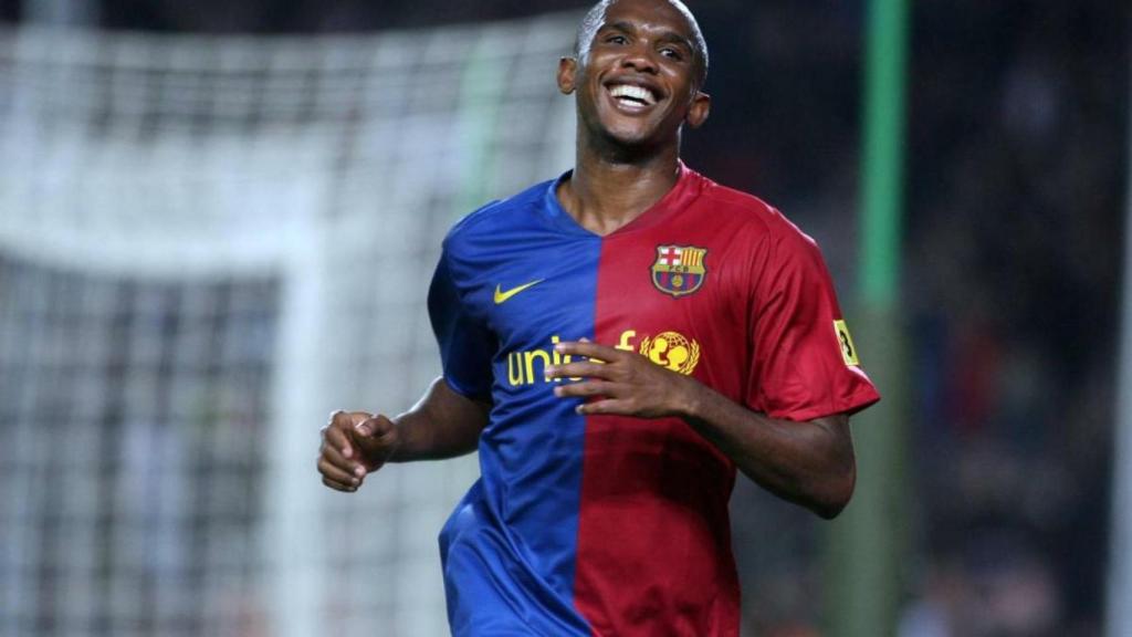 El camerunés Samuel Eto'o, durante un partido del Barcelona. Foto: fcbarcelona.es
