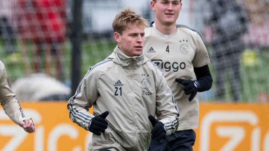 De Jong, durante un entrenamiento. Foto: spanish.ajax.nl