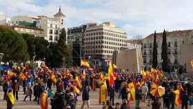 Españoles acudiendo una manifestación política