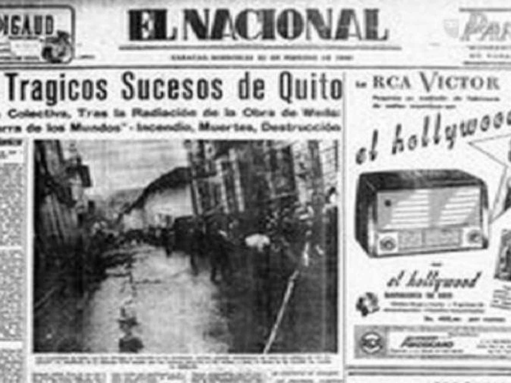 La portada de El Nacional con la noticia de la tragedia